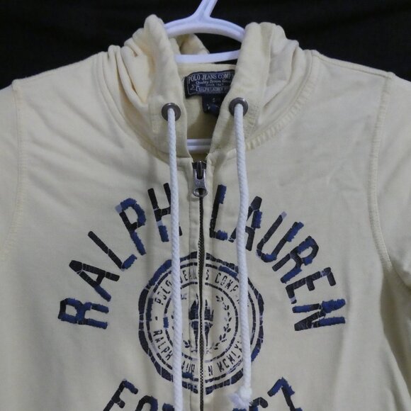 POLO JEANS CO. RALPH LAUREN MFG | small | Yellow Ralph Lauren Logo Zip-Up Hoodie - Picture 6 of 15